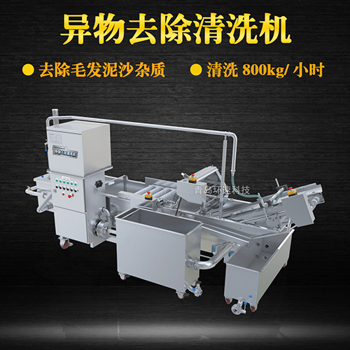 蘋果異物去除清洗機，去除泥沙雜質